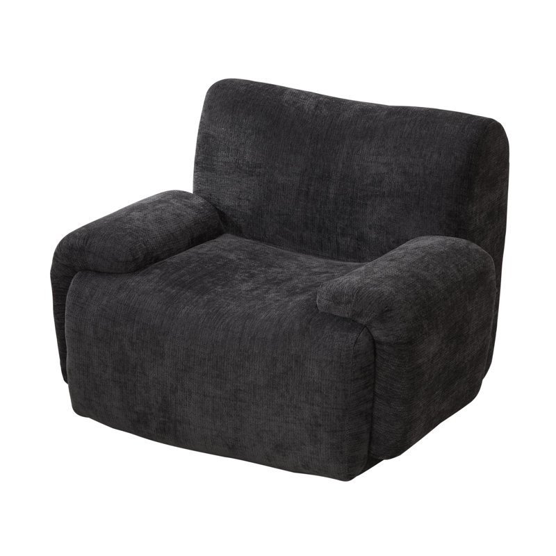 Fauteuil de loisir entièrement rembourré entièrement compressé, Noir