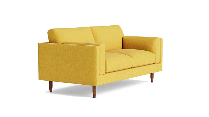 Skinny Fat Loveseat (70"), 70" W, Performance Weave - Snow