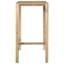 Berrilee Square Wood Outdoor Bar Table , 60cm cm W 60cm cm D