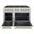 ZLINE Autograph Edition 48 in. 6.7 cu. ft. Select Double Oven Gas Range W/ 8 Burner Cooktop in Stainless Steel W/ White Matte Doors & Champagne Bronze Accents (HGRZ-WM-48-CB)-105806770