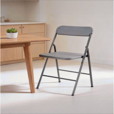 4 Pack Folding Chairs with PP Cushion for Outside, Portable Stackable Commercial Metal Foldable Chairs with Steel Frame for Party Home Events Office Wedding