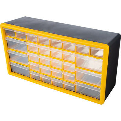 Stalwart 30-Drawer Small Part Organizer - Desktop or Wall Storage Drawers for Organizing Hardware