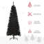 Grand sapin de Noël artificiel non éclairé 6 pi avec branches réalistes et base en acier