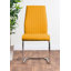 Novara Black Leg Round Glass Dining Table & 4 Mustard Lorenzo Chairs