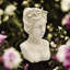 Hand Finished Cream Resin Lady Bust Timeless Decorative Sculpture - Elegant Accent Ornament for Any Living Space-1924981254