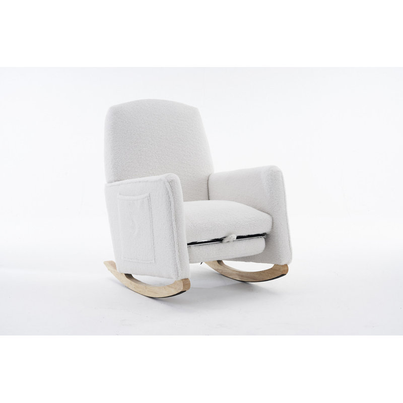Chaise berçante Teddy, Ivoire ivoire