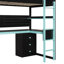 Lit simple en bois compact avec rangement, style de jeu moderne