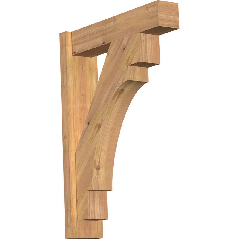 Persienne en bois Merced Block Rustic Timber, P 22 po x H 30 po, 6" W Douglas Fir (Rough Sawn)