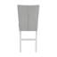 Ensemble de 2 chaises à hauteur de comptoir en velours gris et blanc à finition brillante élisaveta (ensemble de 2)