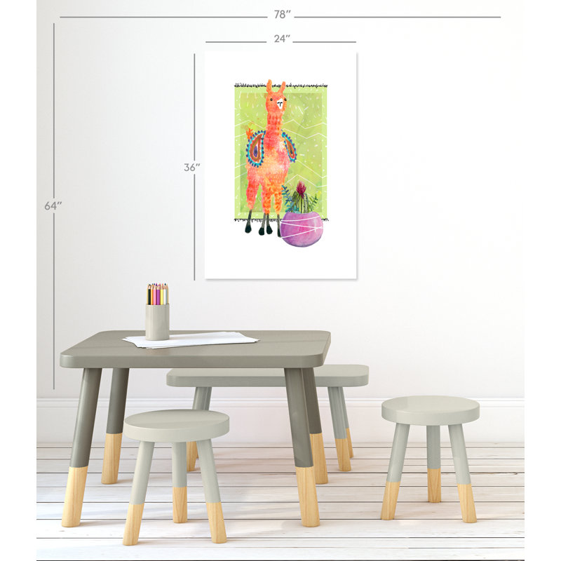 «Rolled Lovely Llama I», impression sur papier, H 36 po x l 24 po x P 1 po