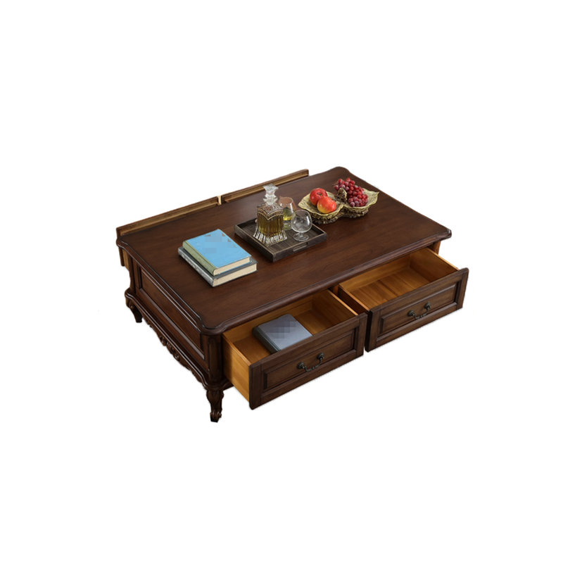 Solid wood coffee table, Dark Brown