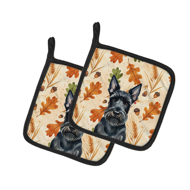 Paire de porte-casseroles Scottish Terrier Heirloom Fall