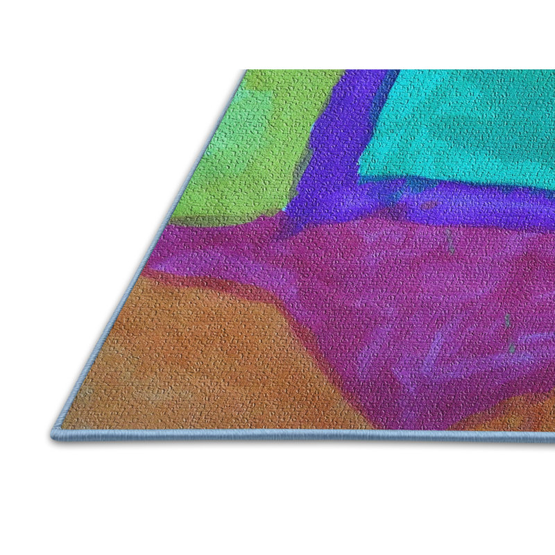 Tapis bleu area house, Rectangle 2 pi x 3 pi