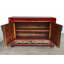 Armoire d'appoint antique rouge Shanxi avec portes à bordure sculptée