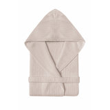 Melody 100% Cotton Waffle Gender Neutral Above Knee Bathrobe with Pockets and Hood