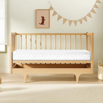  Crib Mattress, Dual-Sided Breathable Baby and Toddler Memory Foam Mattress with Removable and Washable Cover, 100% Knitted Fabric, Fits Standard Cribs and Toddler Beds, 52" x 28" x 5"