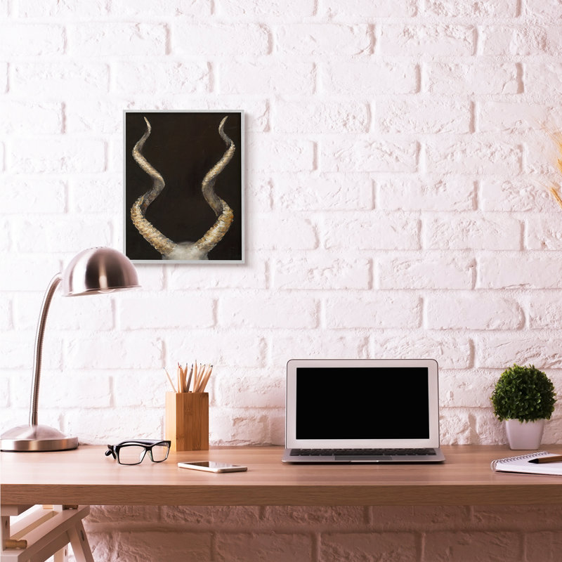 « chèvre cornes shadow black gold animal » par tiers, reproduction d’art murale, H 20 po x l 16 po x P 1,5 po