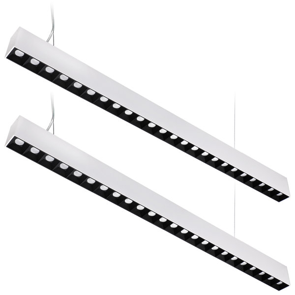 Rectangular Strip Light LEONLITE Grille Dimmable Rectangle Strip Ceiling Light - Wayfair Canada