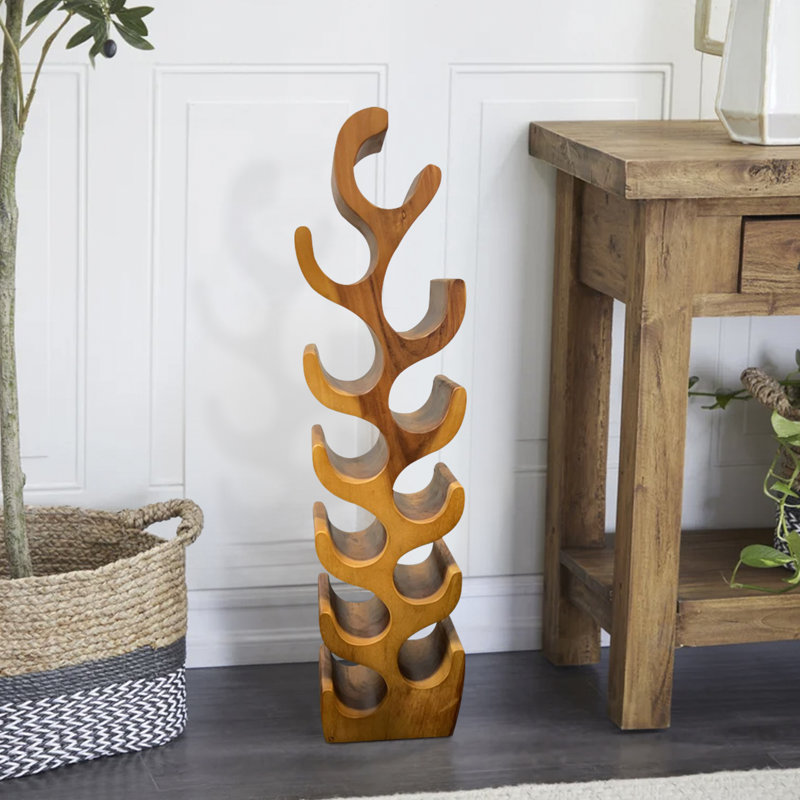Wood Wine Rack, 39.4'' H x 10'' W x 7'' D