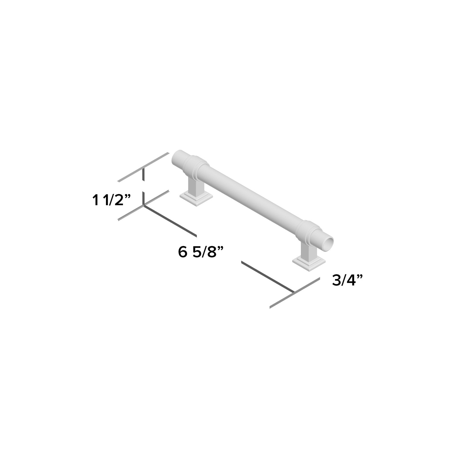 Glacio Bar Cabinet Pull, Clear/Champagne Bronze, 8"