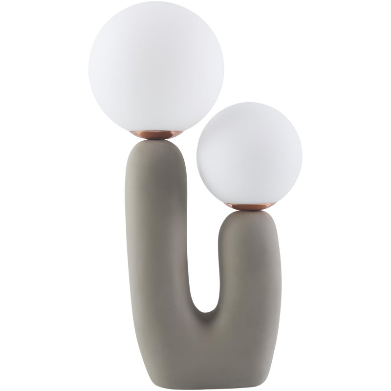 Nora Accent Table Lamp, Gray, 17.25" H x 6" W x 7" D