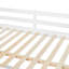 Lit mezzanine double blanc avec bureau en forme de U et compartiments de rangement adéquats - Bureau en bois pour la chambre à coucher, tablettes multiples-2063771236-2063771237