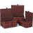 Bamboo Decorative Storage Boxes - Set Of 3 Woven Lined Storage Basket With Lids, Retro Brown Wicker Lidded Baskets For Home Kitchen Shelf Organizer Decor