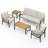 5-Person Outdoor Patio Set, Outdoor Conversation Set with Weather Resistant Cushions, Heavy-Duty Metal Frame Patio Furniture Set for Backyard, Poolside-914876169