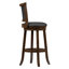 Tabouret de comptoir pivotant rembourré Catt avec structure en bois massif-2075987660