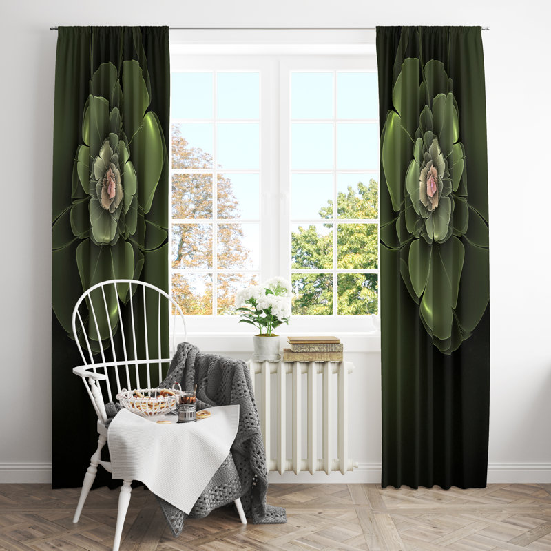 Semi Sheer Curtain Pair, 20" W x 52" L