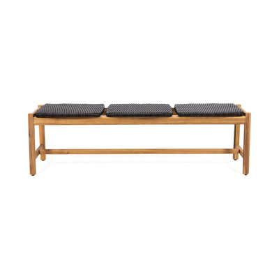 3 Seater Bench - Wood Outdoor Bench With Rustic Flair, 61.5 In. Length X 16.39 Width 18.19 Height, 24.31 Lb Made Of Wood,