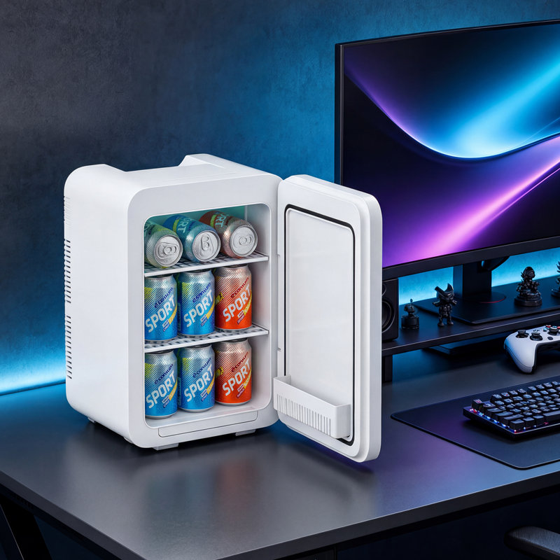 PULUOMIS Mini Fridge, Blue