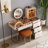 High Quality Makeup Vanity with Stool, Very Easy to Assemble, Glass top, with power outlet, extra-la-1334054938
