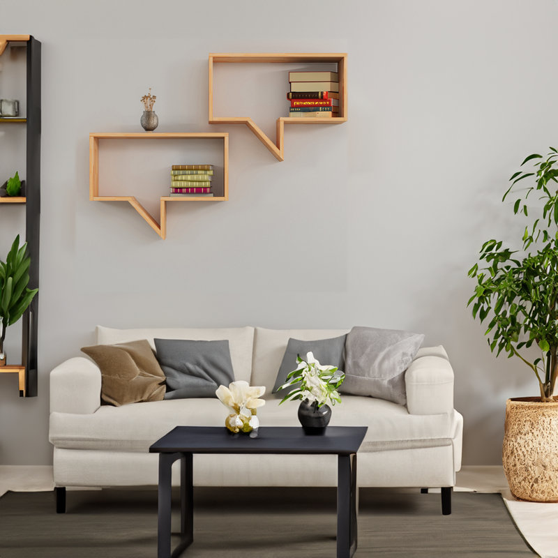 Pine Wood Floating Shelf