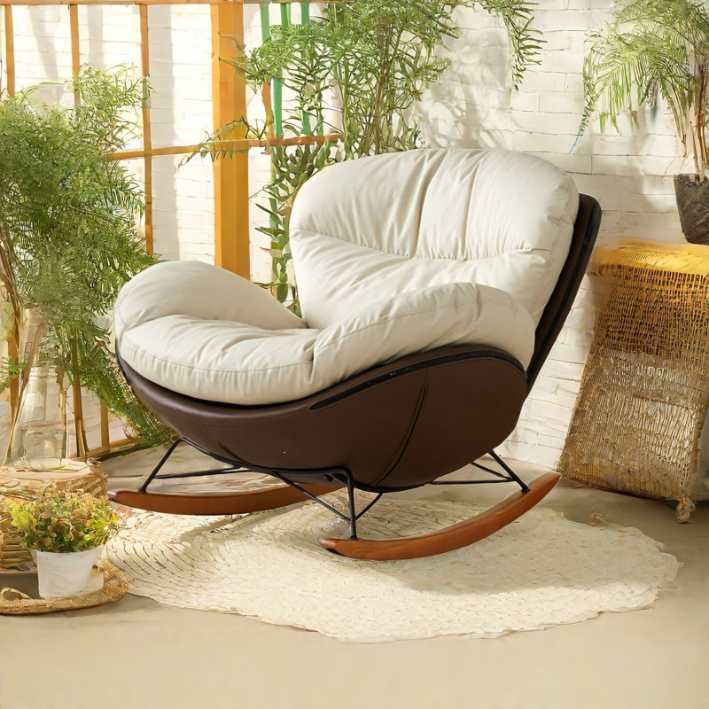 Chaise berçante moderne rembourrée