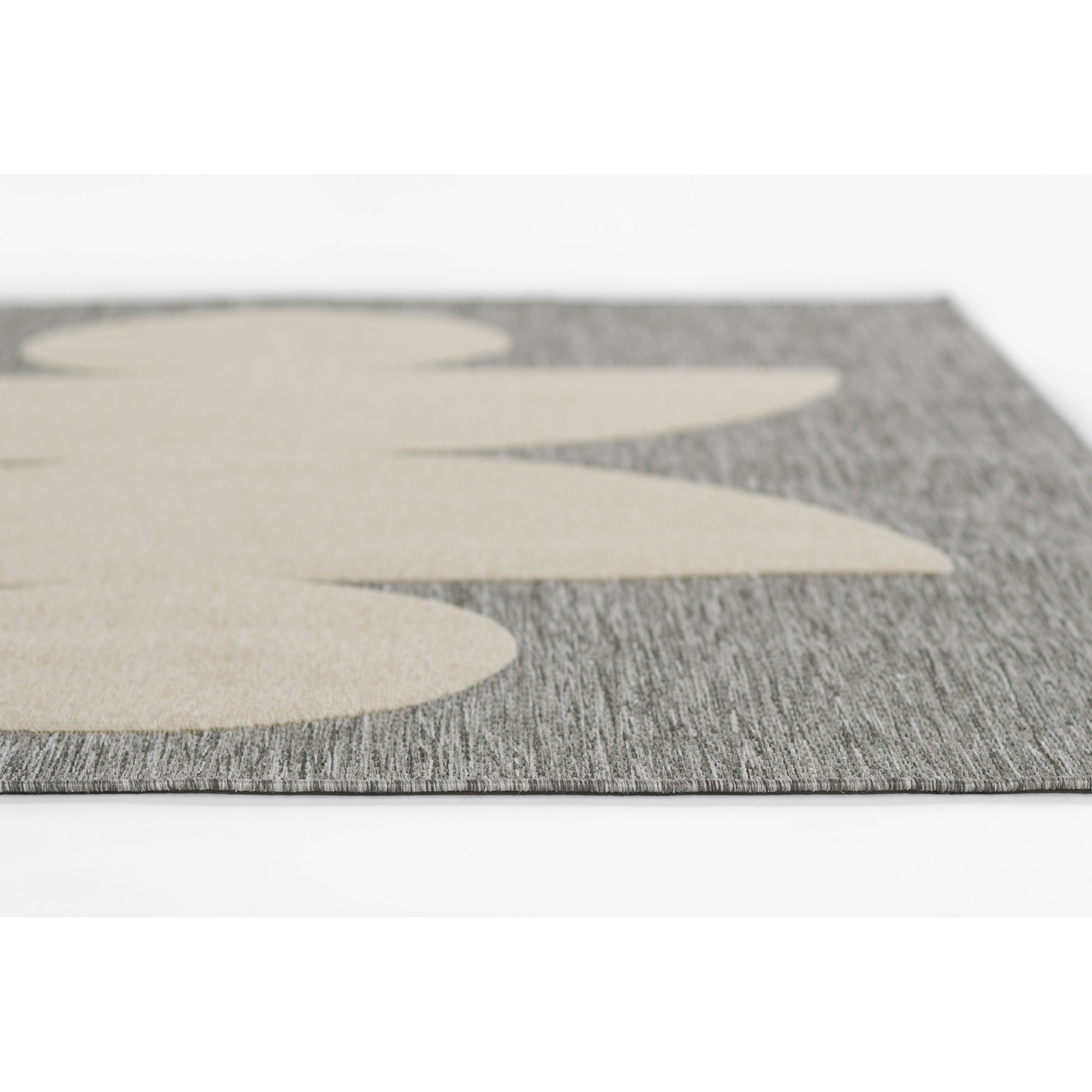 Aseelah Gray/Ivory Indoor/Outdoor Rug, Runner 2'7" x 7'6"