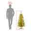 Arbre de Noël doré 4 pi avec 50 lumières UL et 122 pointes en PVC - Arbre de Noël artificiel pré-éclairé pour la décoration intérieure, petit espace, table, appartement ou bureau