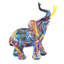 Adam & Friends Home Decor Abstract Elephant Sculpture | 1-Piece | Multi With Gold Tusks