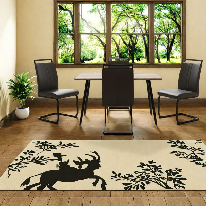 Ensembles de table de salle à manger en bois MDF durable avec chaises en polyuréthane, conception moderne pour la cuisine à domicile