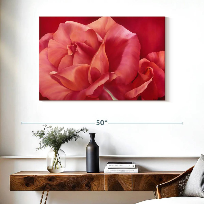 Harnek rose brillant, H 26 po x l 39 po