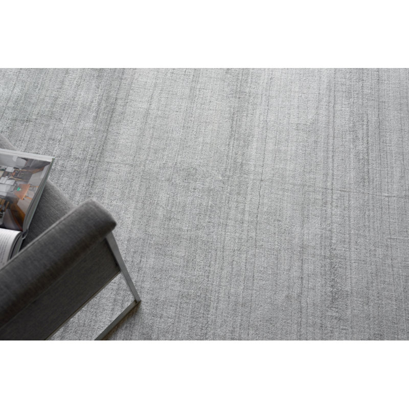 Sanctuary Striped Area Rug in Light Silver, Rectangle 8' x 10'