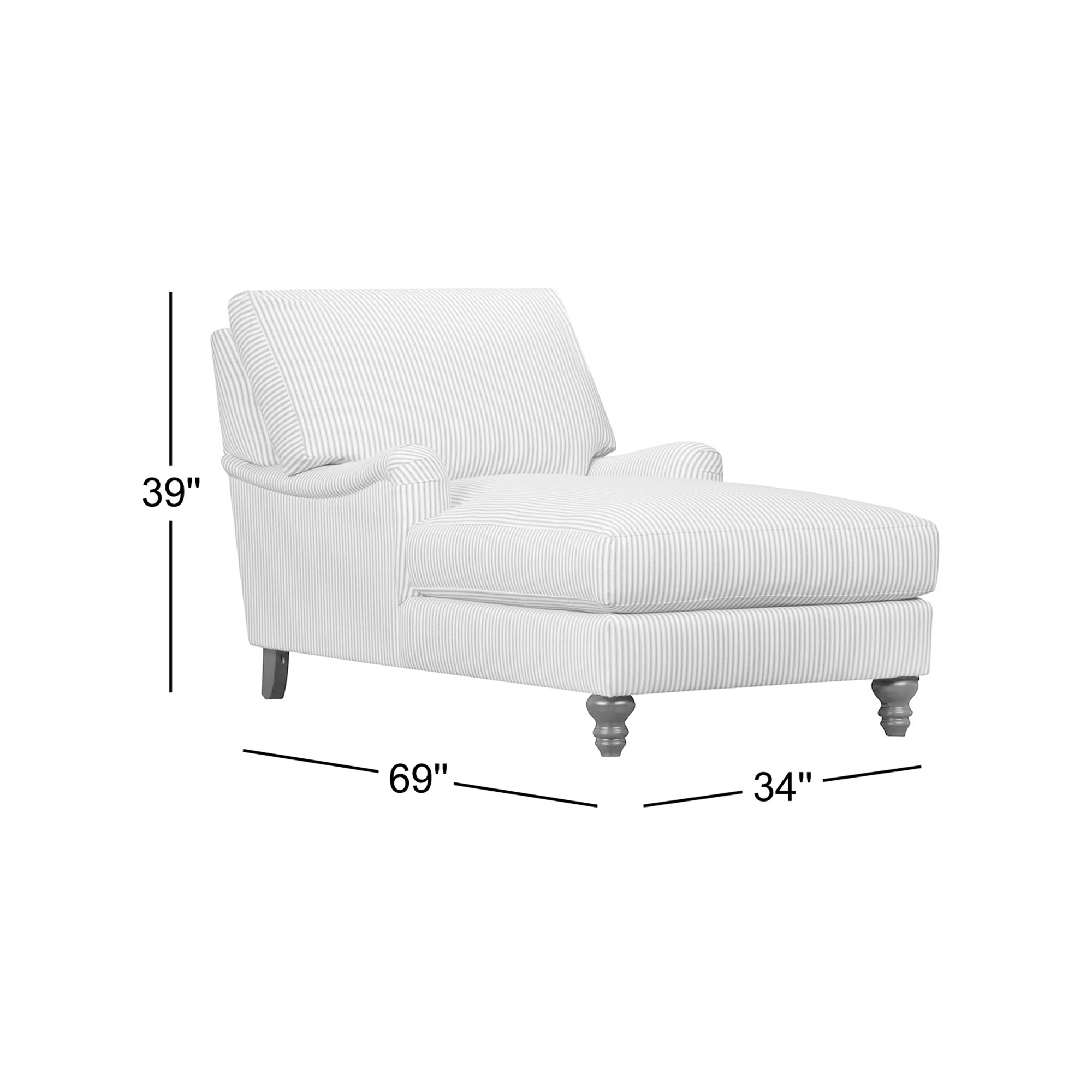 Walters Chaise, Drusky Moonglow Sustain® Basketweave