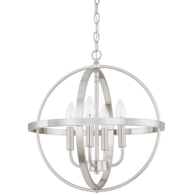 Lustre globe unique à 4 lumières indépendant