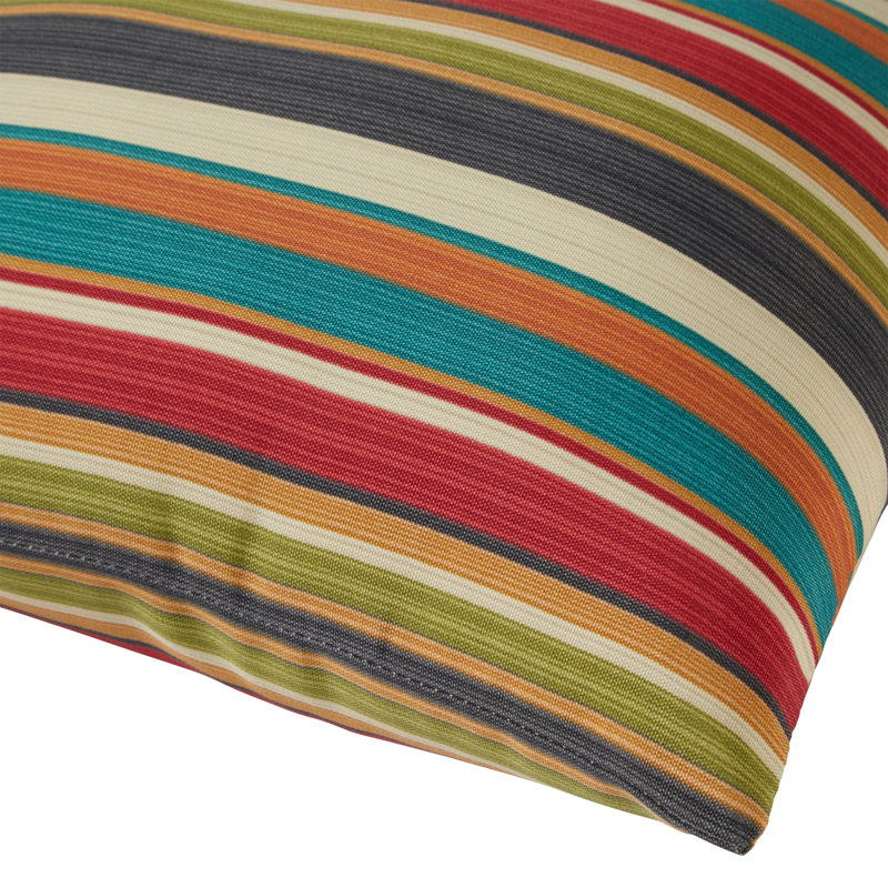 Housse de coussin d'extérieur carré Covington, Rayures crépuscule