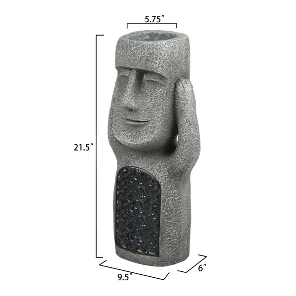 World Menagerie Rue See, Hear, Speak No Evil Easter Island 3 Piece Garden  Solar Statues Set & Reviews