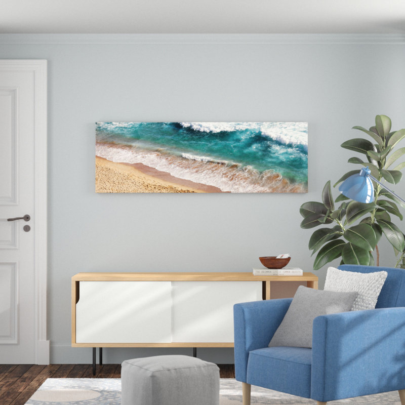 " Crashing Waves ", 20" Hx 60" W, Wrapped Canvas
