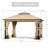 Louvre Steel Double Roof Soft Top Gazebo With Led Lighting And Bluetooth Speaker,Netting And Pravicy Curtains-126057120-126057121