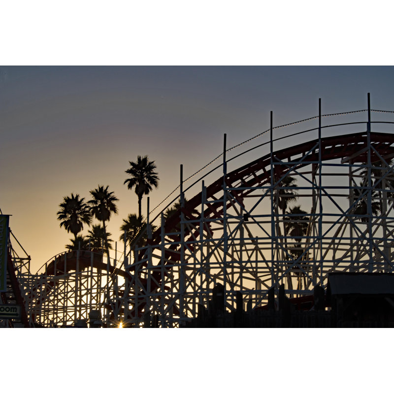 Rollercoaster at Sunset - Photographie sur toile tendue, L 12 po x H 8 po
