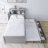 Platform Bed With Storage Headboard, USB,Trundle And 3 Drawers-70807341-70807340