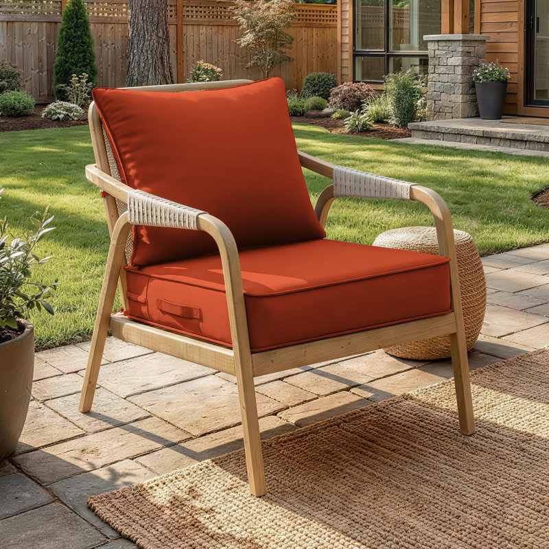 Housse de coussin d'extérieur antidérapante, 1, L 22 po x P 22 po, Orange